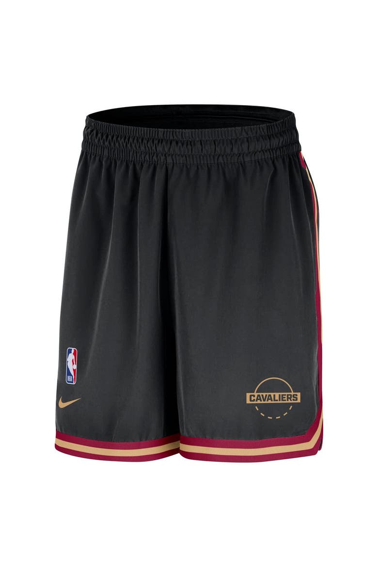 Men's Nike Black Cleveland Cavaliers Authentic Practice DNA Woven Performance Shorts, Alternate, color, Black