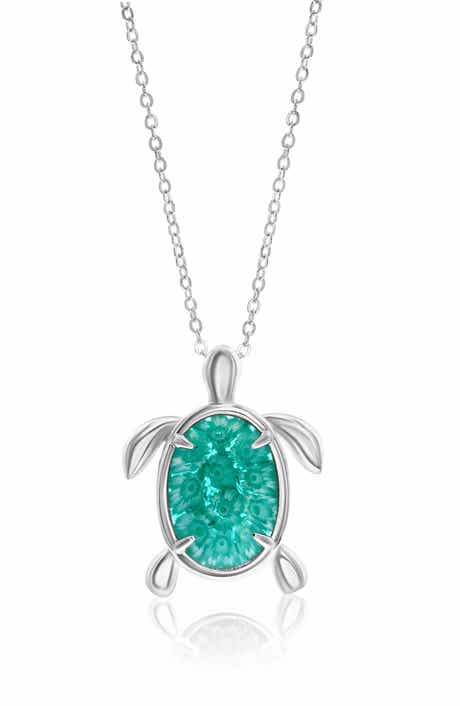 Venetian Turtle Pendant Necklace