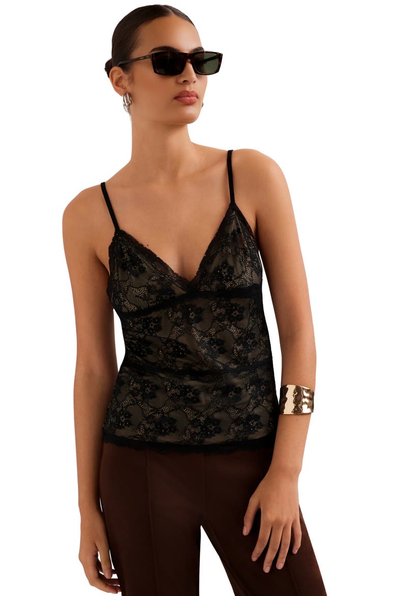 Ciera Lace Camisole, Alternate, color, BLACK