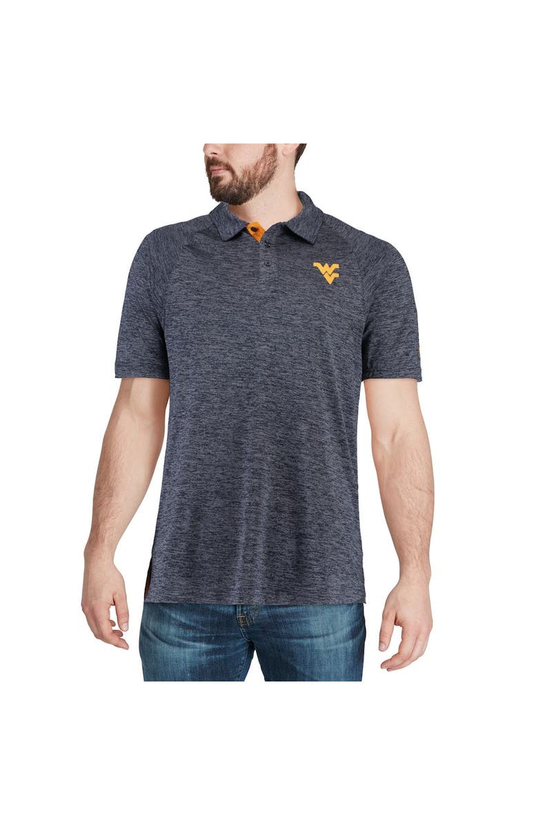 COLOSSEUM Men's Colosseum Navy West Virginia Mountaineers Down Swing Polo, Alternate, color, Heather Navy