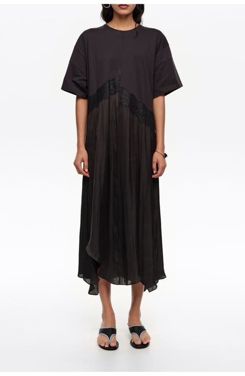Two-Material Asymmetric Dress