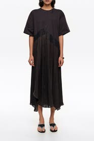 Bimba y Lola Two-Material Asymmetric Dress