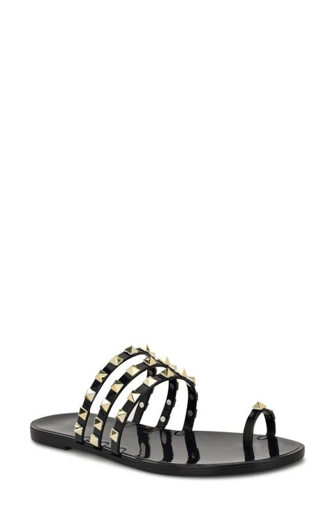 Centy Studded Toe Loop Sandal (Women)