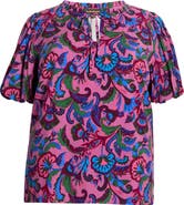 SUGARLIPS Valier Floral Print Puff Sleeve Top