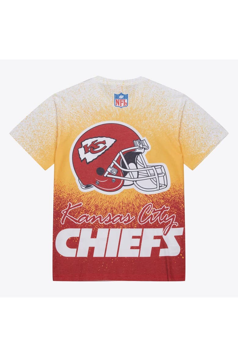 Men's Mitchell & Ness  White Kansas City Chiefs Team Burst Vintage Logo T-Shirt, Alternate, color, White