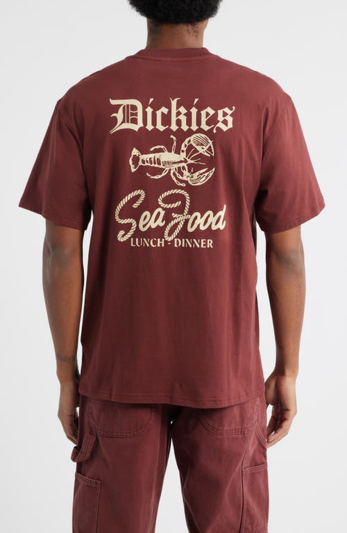 Dickies Dickie Diner Cotton Graphic T-shirt In Brown