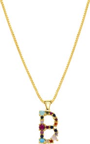 Adornia CZ Initial Pendant Necklace