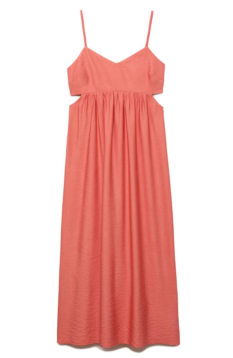 MANGO Cutout Midi Dress, Alternate, color,