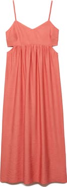 MANGO Cutout Midi Dress