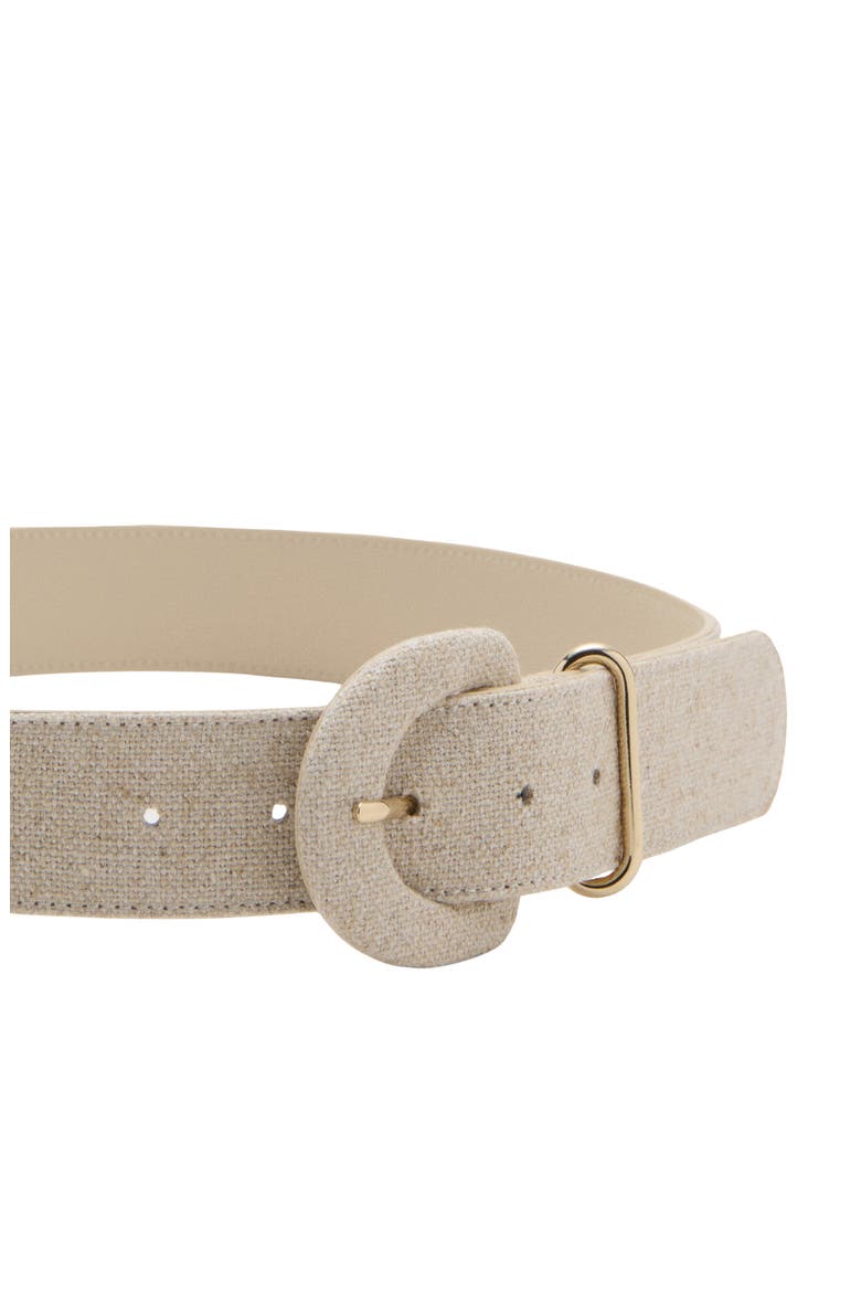 Cotton & Linen Belt, Alternate, color, BEIGE