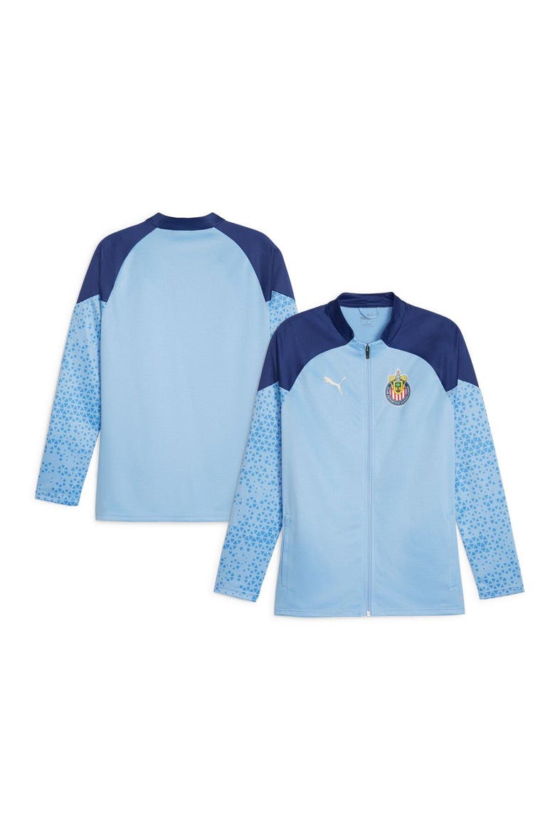Men's Puma  Light Blue Chivas 2023/24 Full-Zip Training Top, Main, color, Light Blue