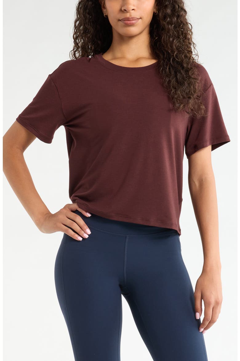 Breathe Performance T-Shirt, Main, color, BROWN RISTRETTO