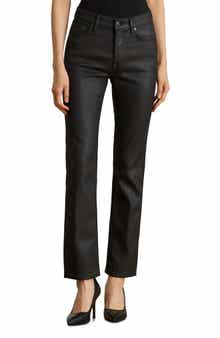 Lauren Ralph Lauren Coated High Waist Straight Leg Ankle Jeans