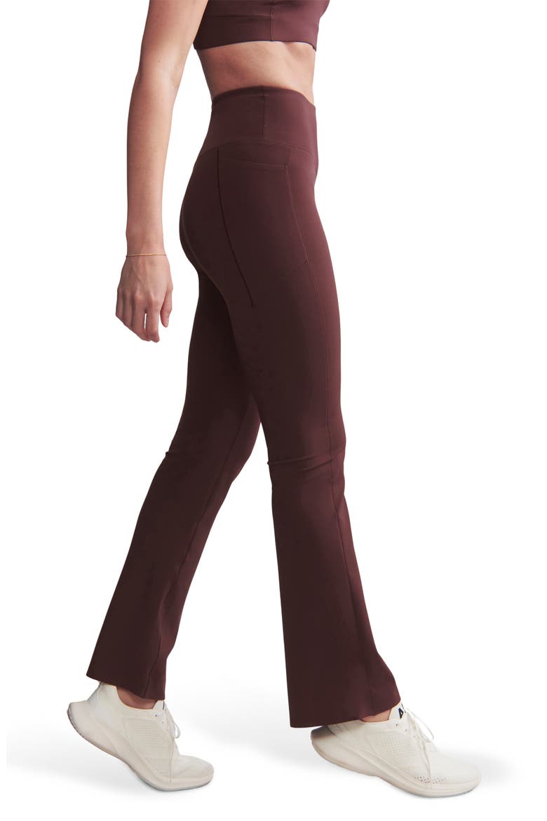 Revive Pocket Flare Leggings, Alternate, color, BROWN BERRY