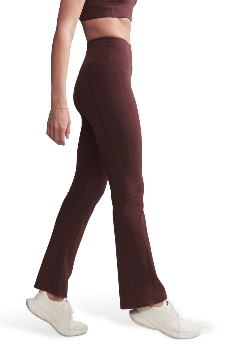 Rhone Revive Pocket Flare Leggings, Alternate, color, Brown Berry