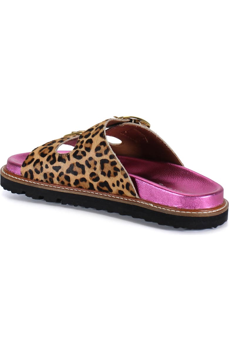 DibaTrue JAN ET Double Buckle Pop of Pink Sandal, Alternate, color, Leopard