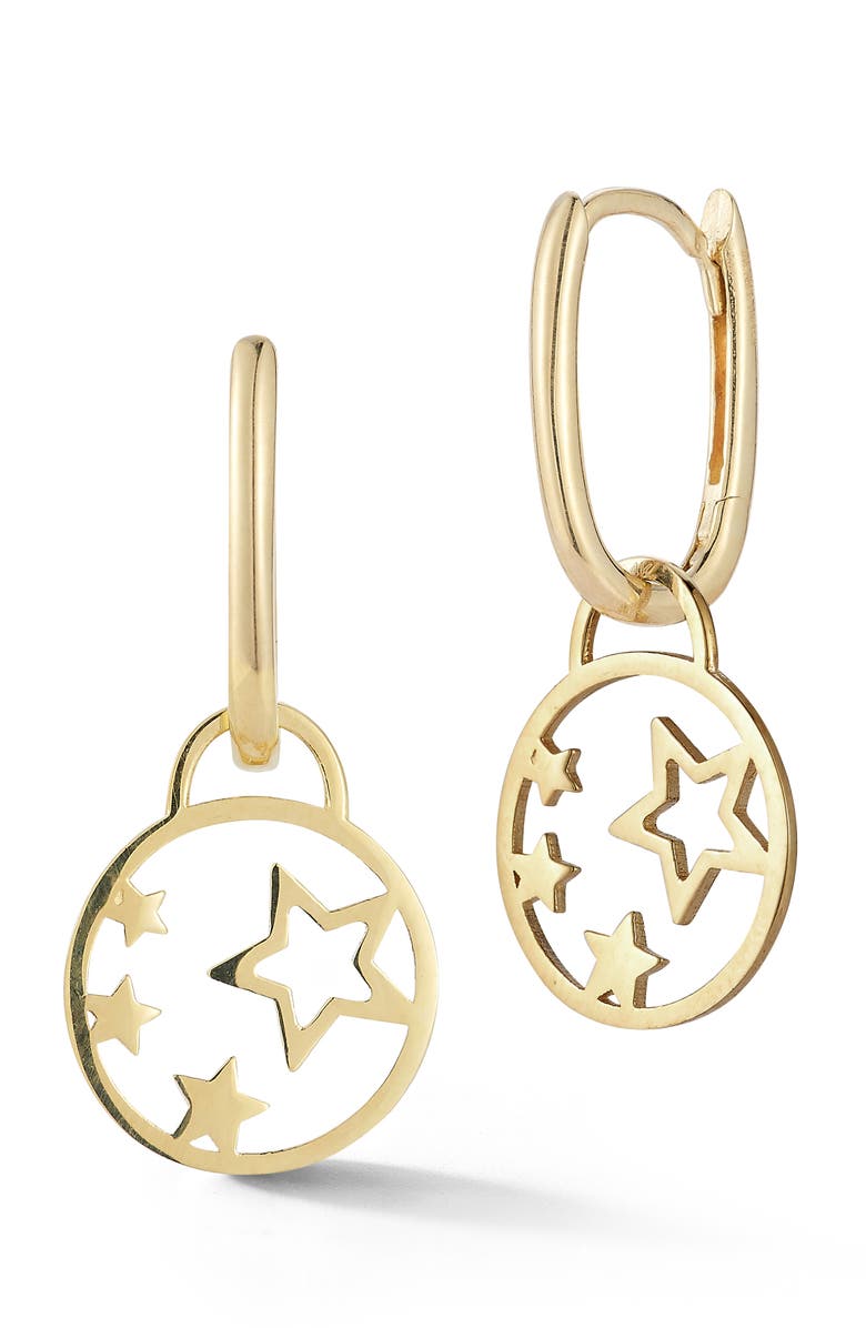 Ember Fine Jewelry 14K Gold Star Charm Earrings, Main, color, Gold