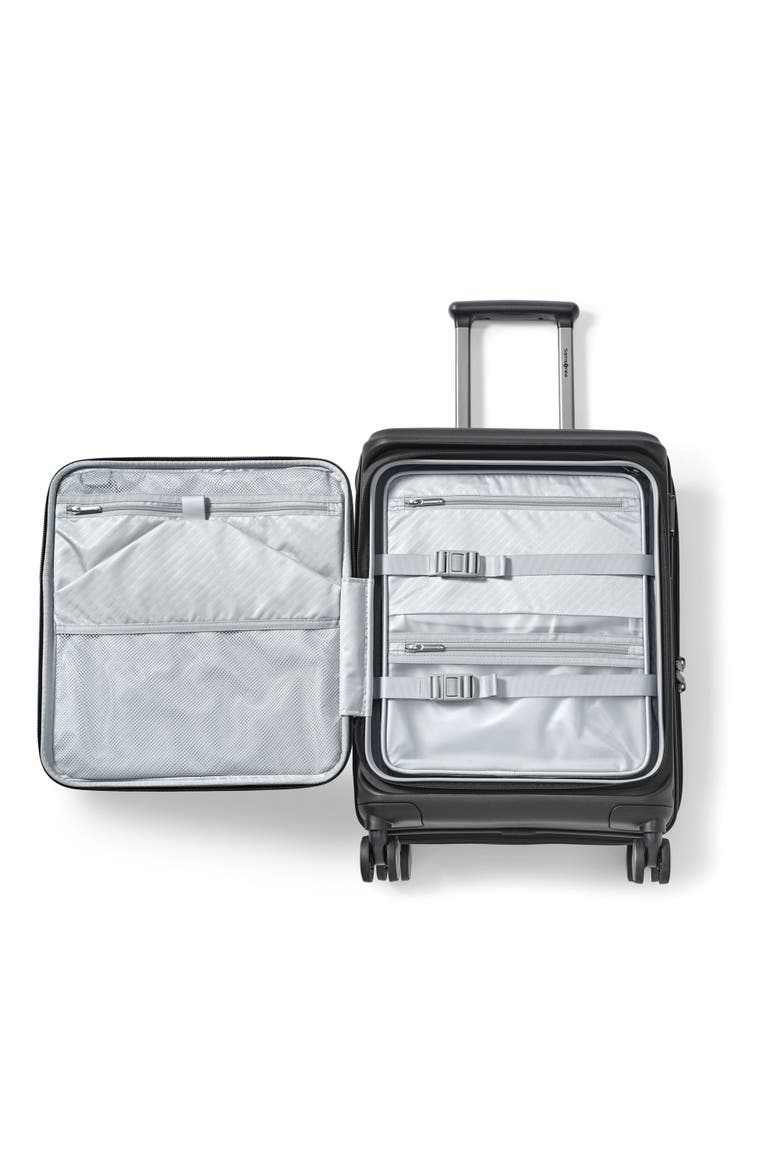 Paralux Expandable 22" Carry On Spinner Luggage, Alternate, color, Black