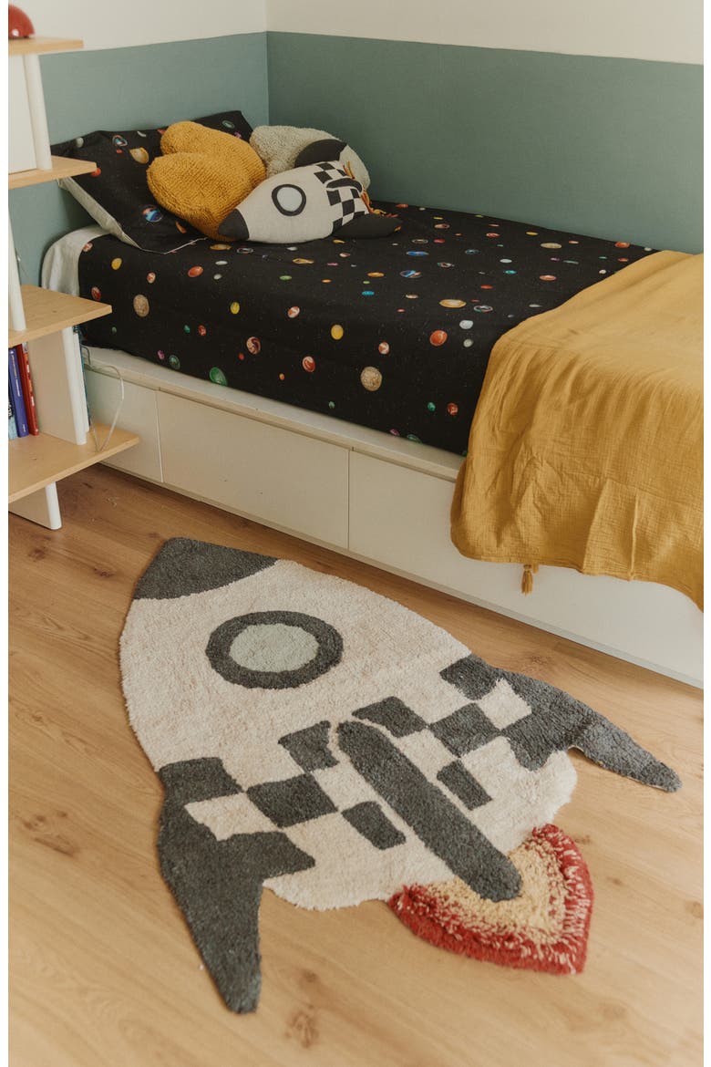 Rocket Cotton Blend Washable Rug, Alternate, color, DARK GREY