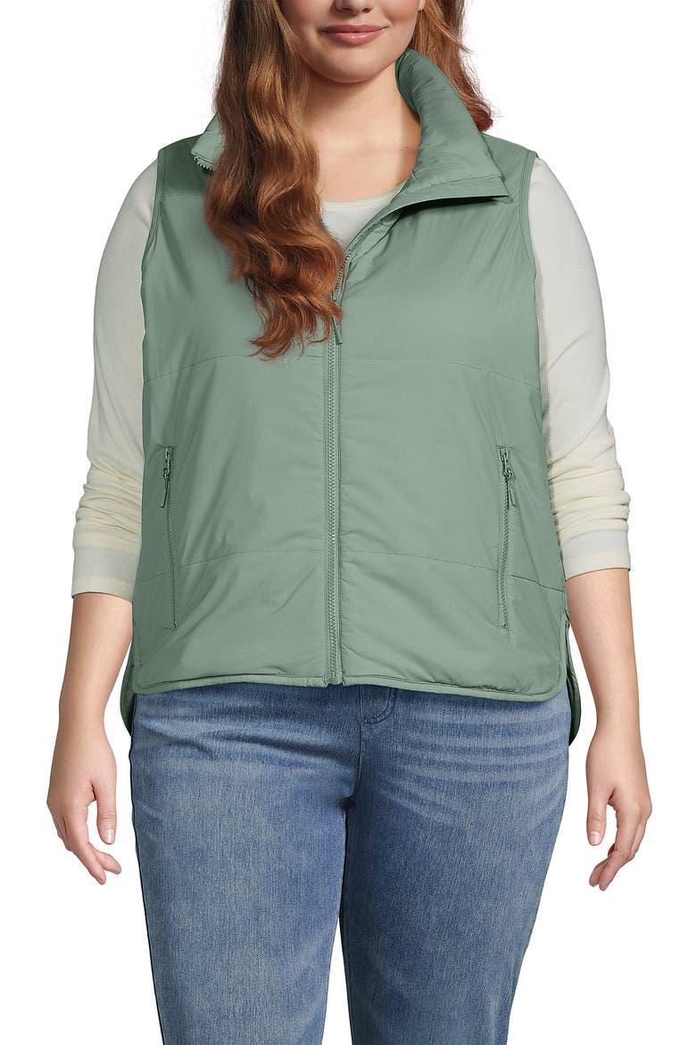 Plus Size WanderFree Insulated Vest, Main, color, Lily Pad Green