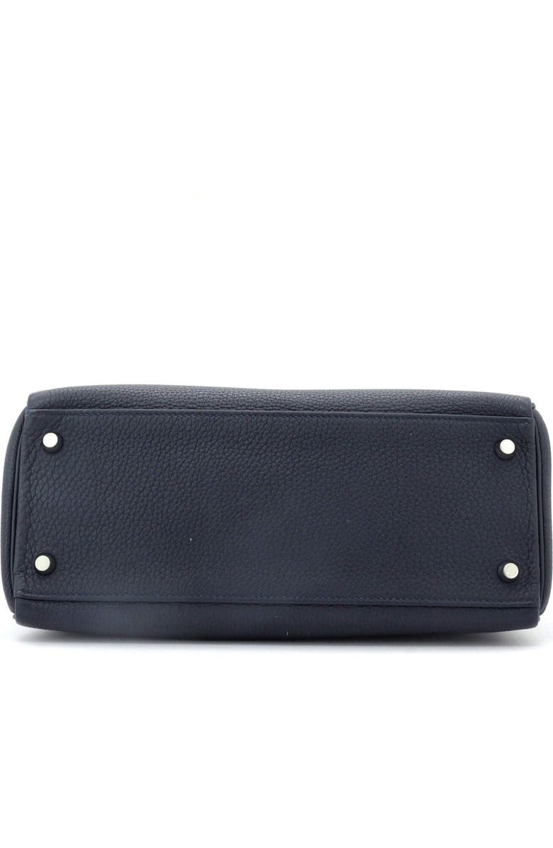 Pre-Owned Hermes Kelly Handbag Blue Togo with Palladium Hardware 28, Alternate, color,