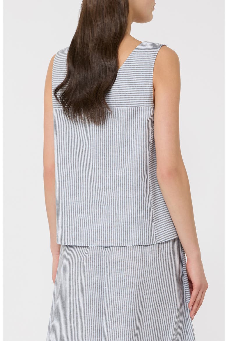 Stripe Linen Blend Tank, Alternate, color, SKY BLUE