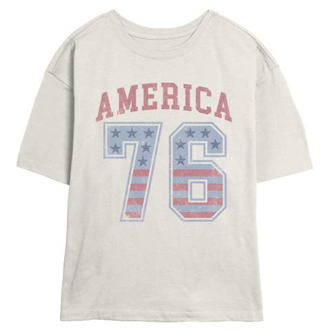 Junior's Varsity America 76 Short Sleeve Skimmer T-shirt