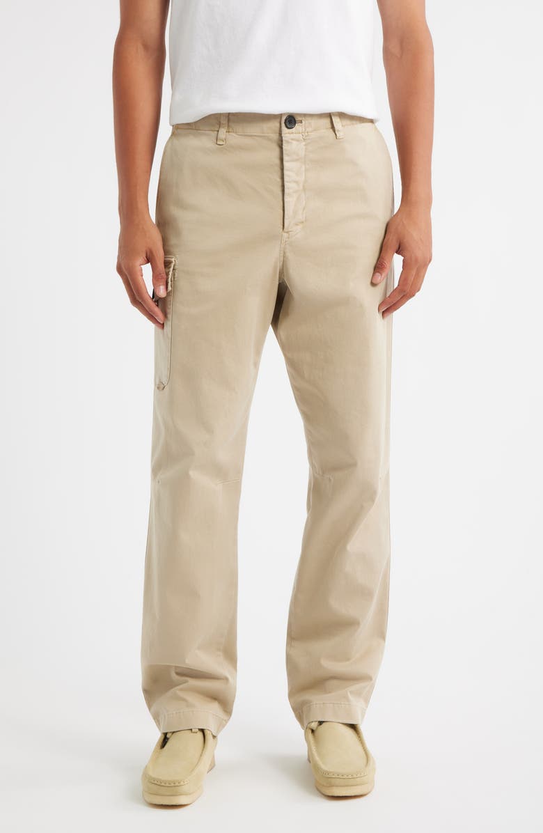 Paul Smith London Stretch Organic Cotton Cargo Pants, Main, color, Light Beige