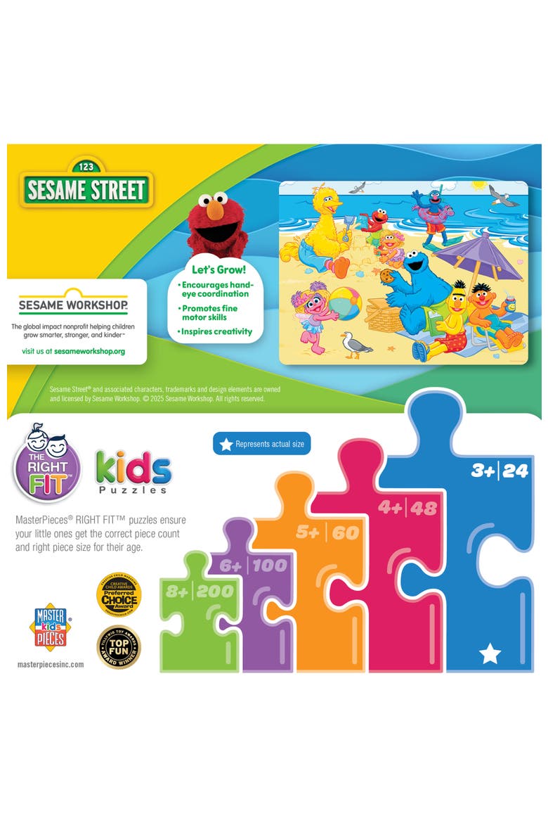 Sesame Street Beach Day 24 Piece Puzzle, Alternate, color, Multicolor