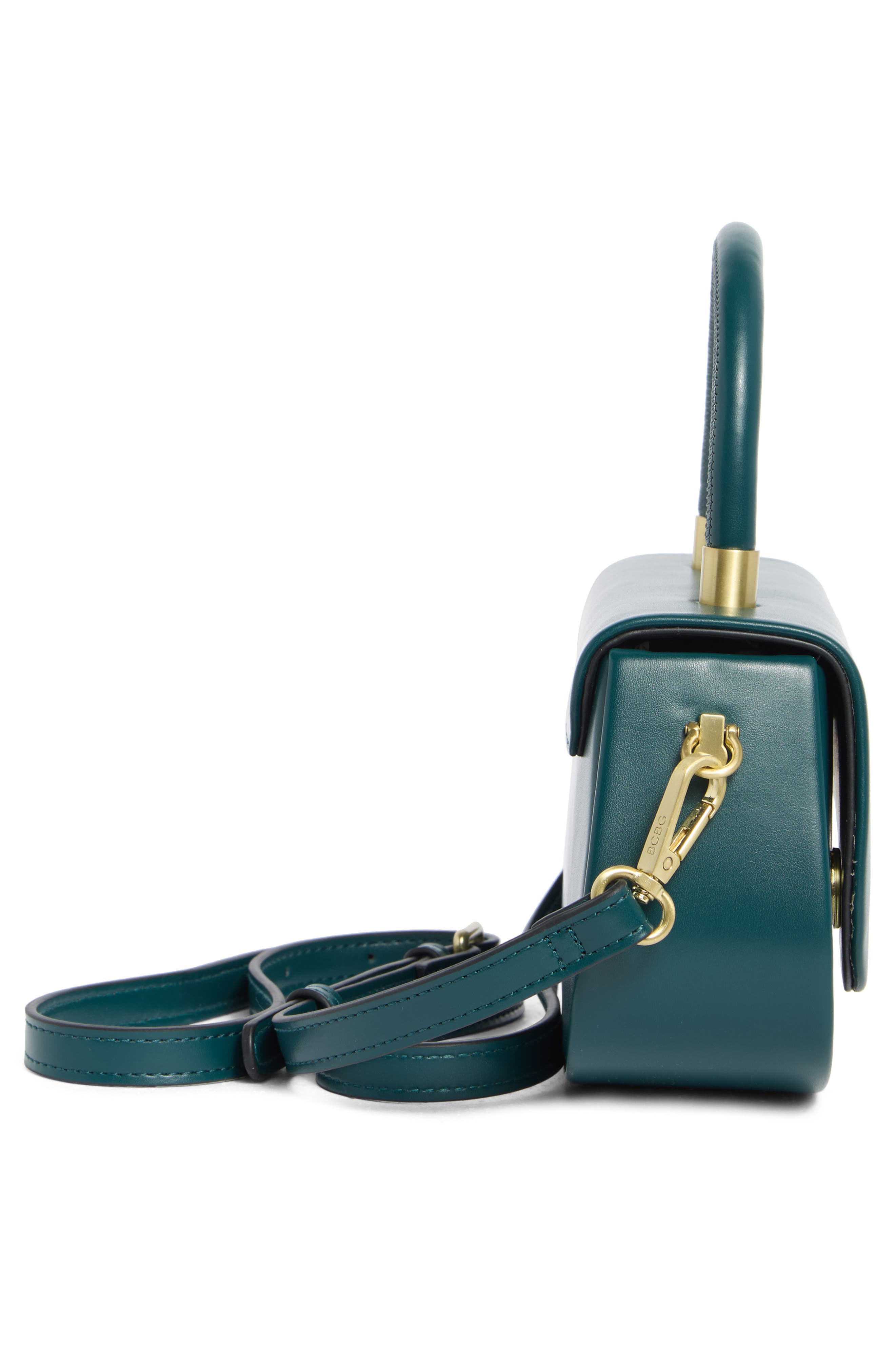 BCBG Asymmetric Flap Top Handle Bag, Alternate, color, Jade Green