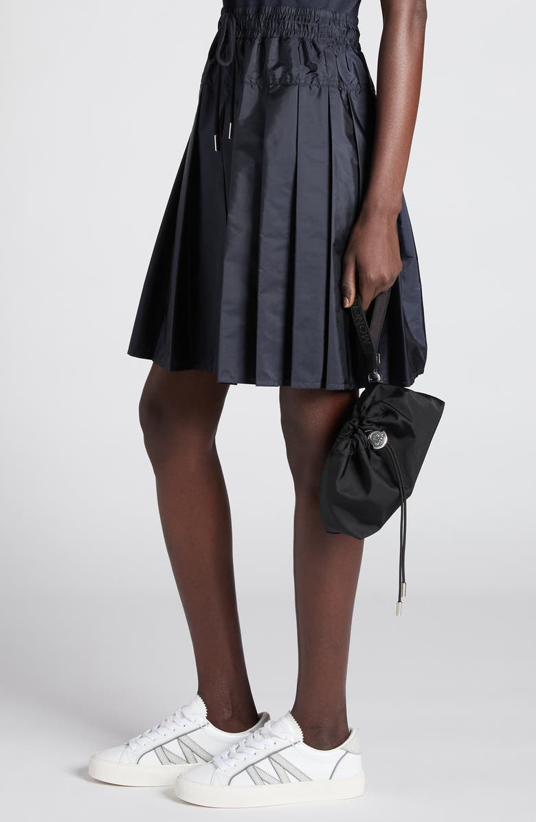 Moncler Trick Nylon Pouch, Alternate, color, Black