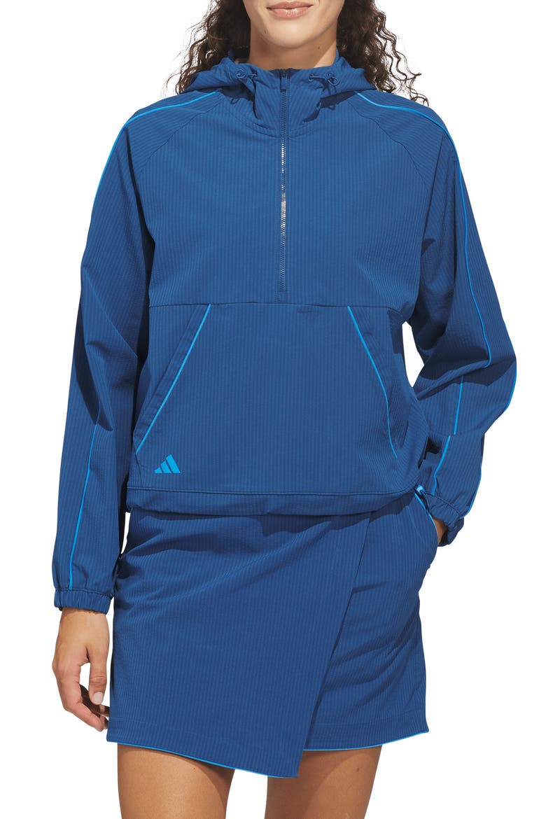 Ultimate365 Seersucker Quarter-Zip Pullover, Main, color, BLUE