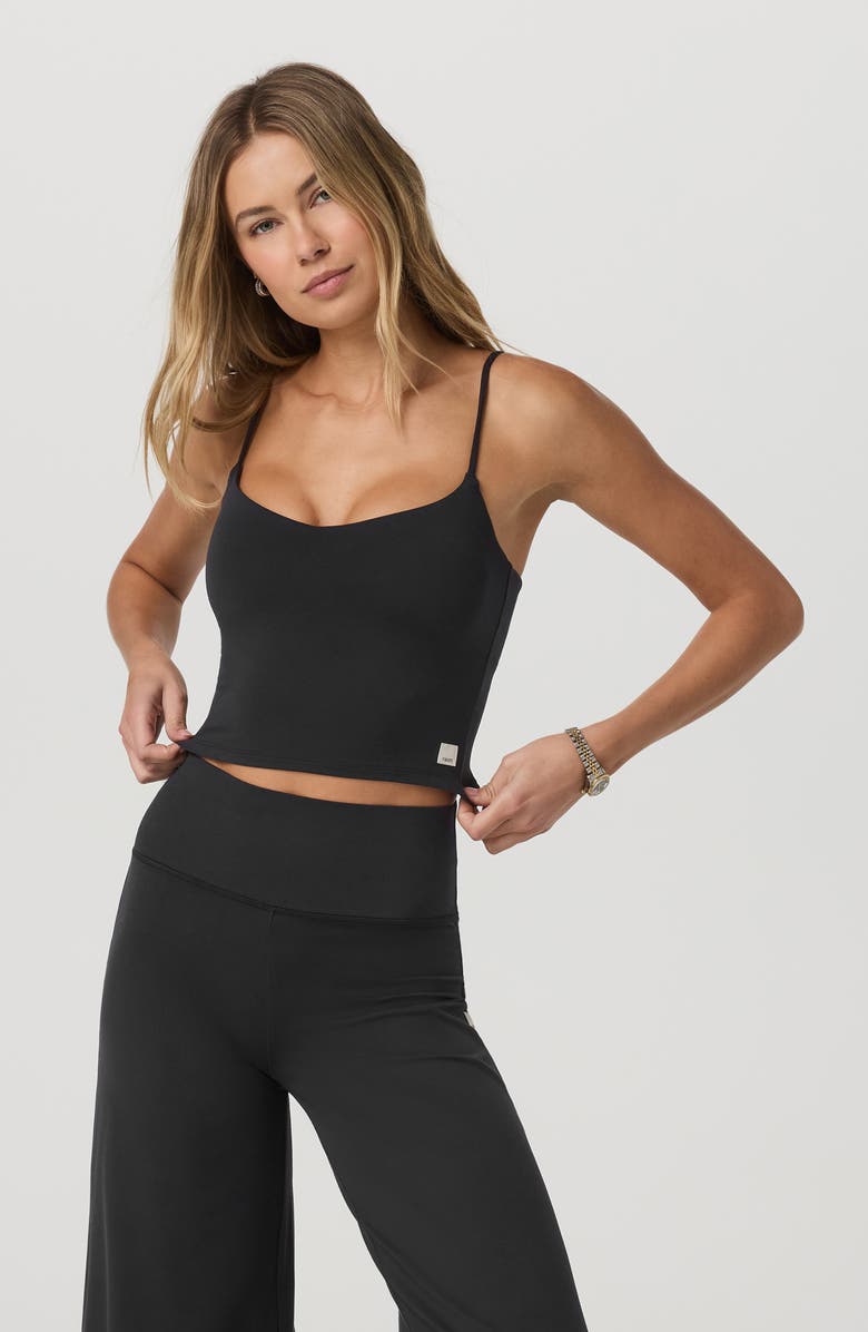 Vuori Halo Crop Camisole, Alternate, color, Solid Black
