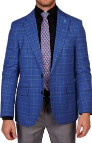 TailorByrd Modern Fit Textured Shadow Plaid Sport Coat