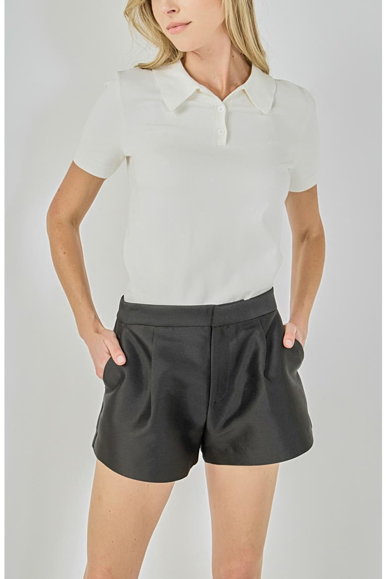 Wide Leg Shorts, Alternate, color, BLACK