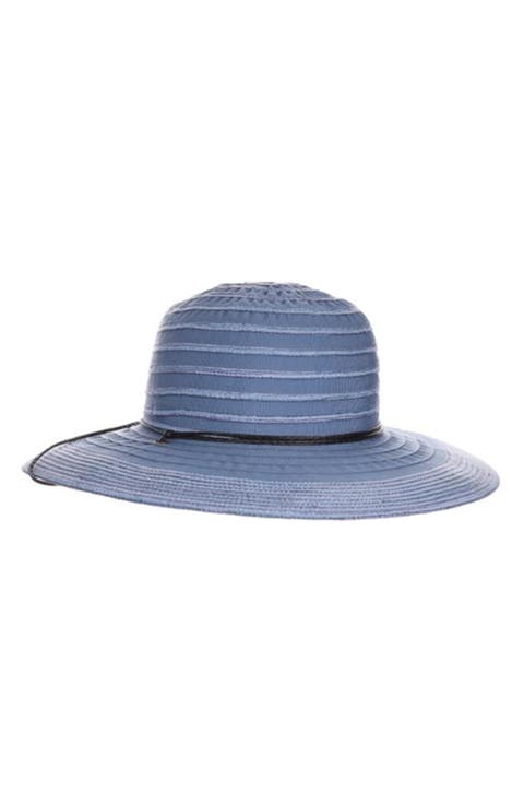 Ribbon Straw Floppy Hat