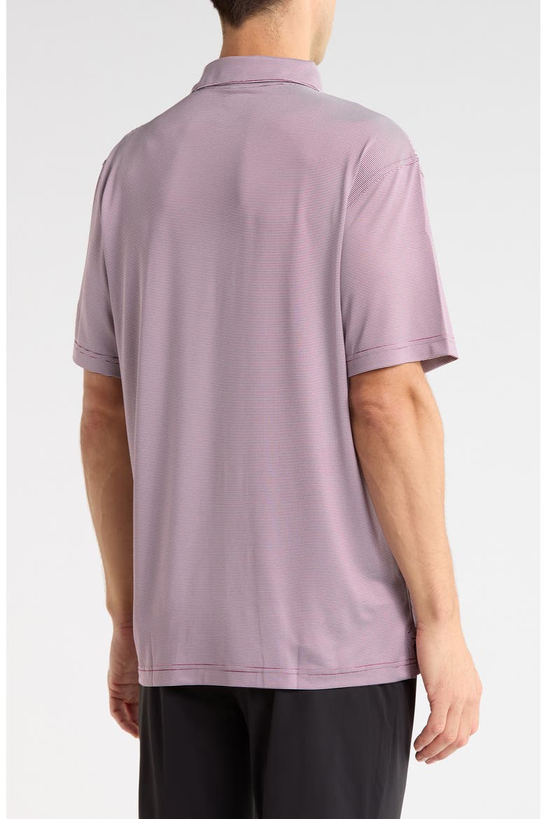 Fine Line Stripe Polo, Alternate, color, ITALIAN PLUM