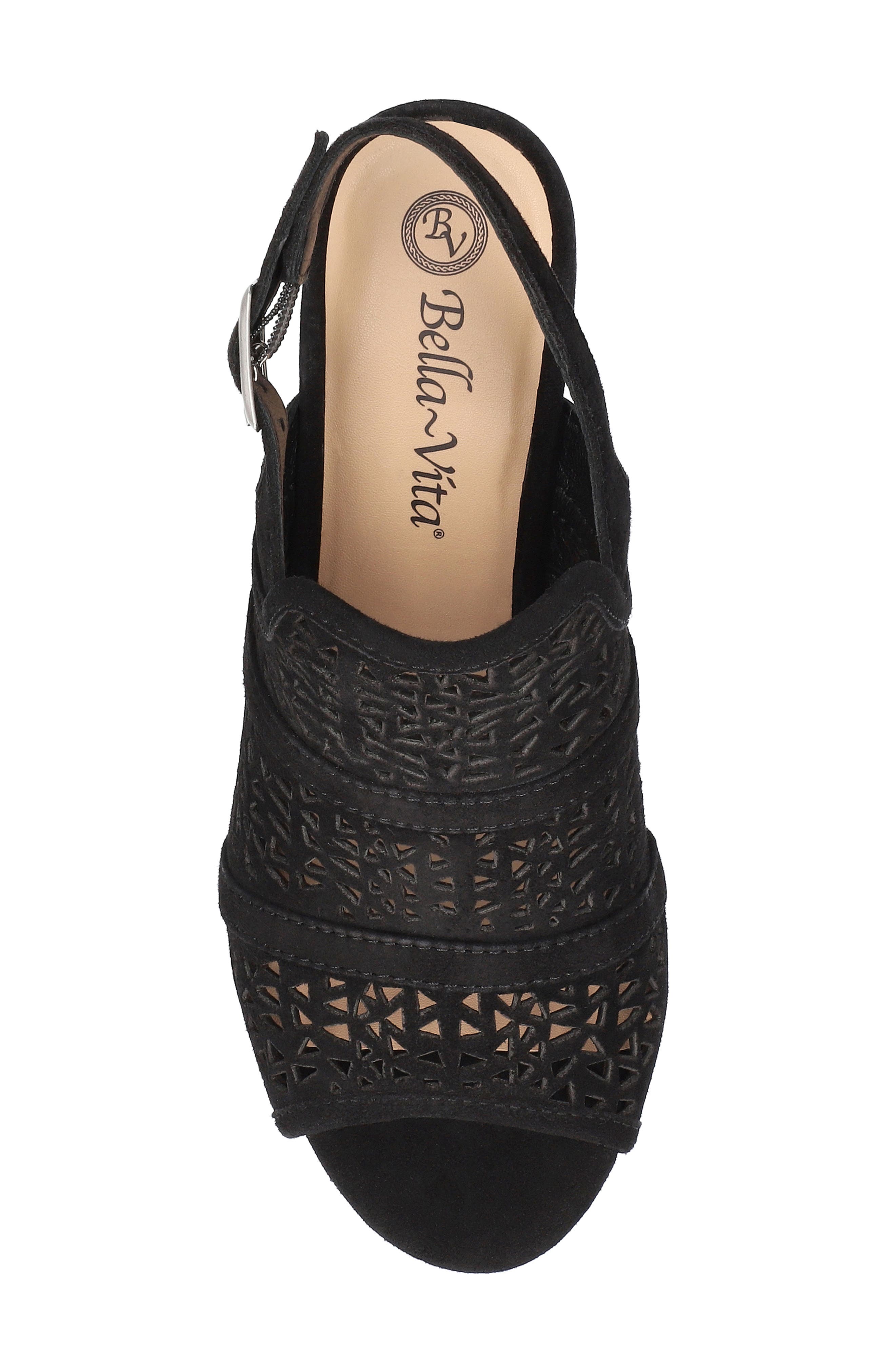 Bella Vita Marti Slingback Sandal, Alternate, color, Black Kidsuede Leather