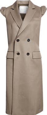 Sacai Pinstripe Double Breasted Wool Vest