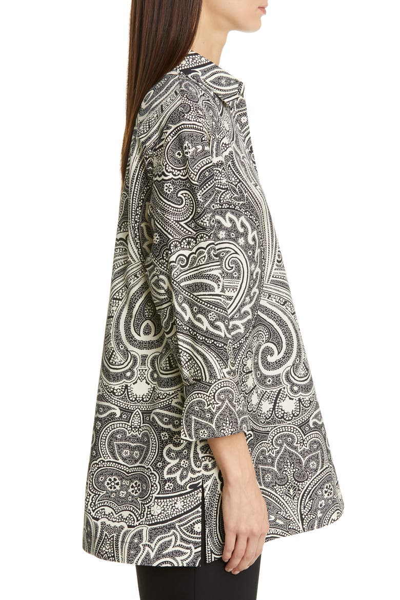 Glauco Print Cotton Tunic Shirt, Alternate, color, BLACK