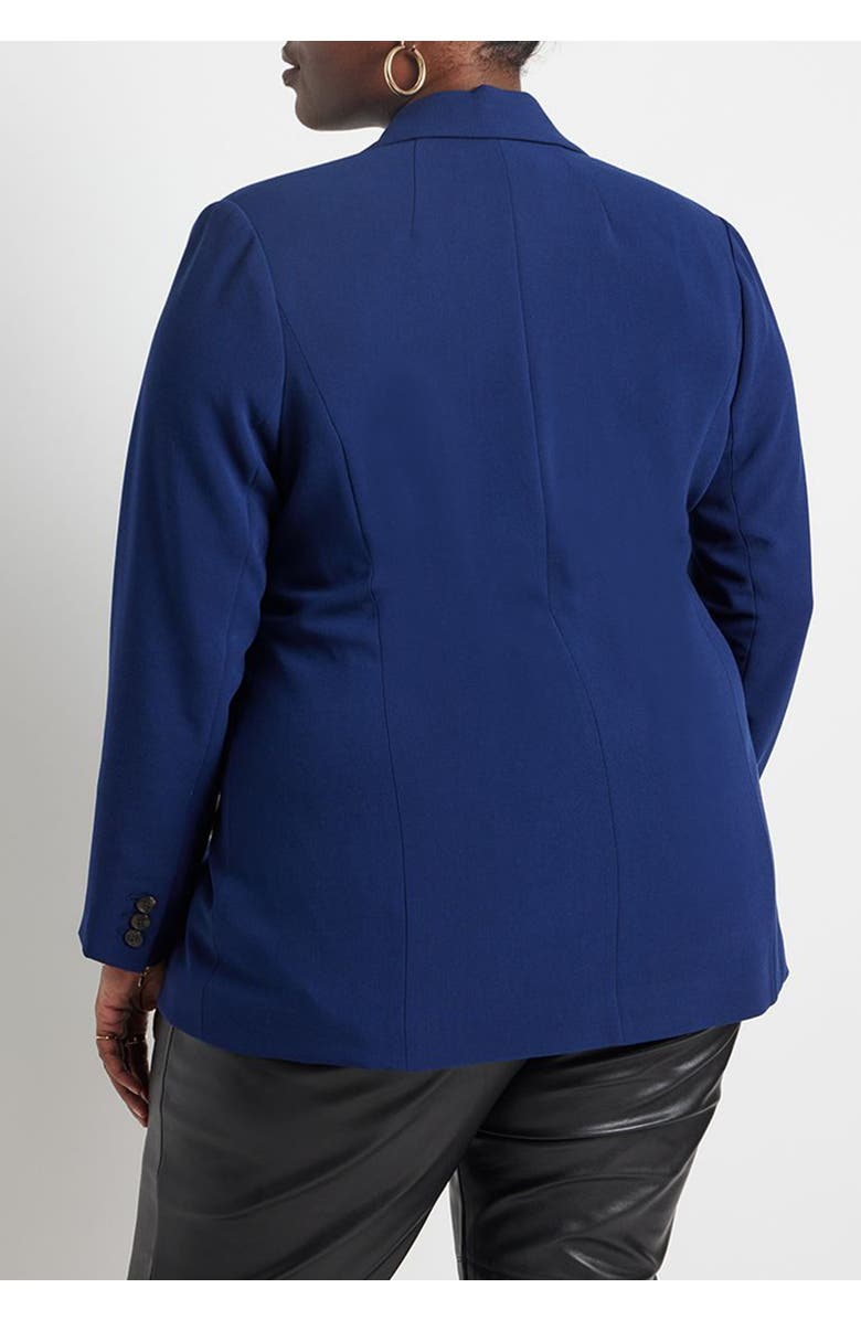 ELOQUII The 365 Semi Stretch Two Button Blazer, Alternate, color, Ocean Cavern