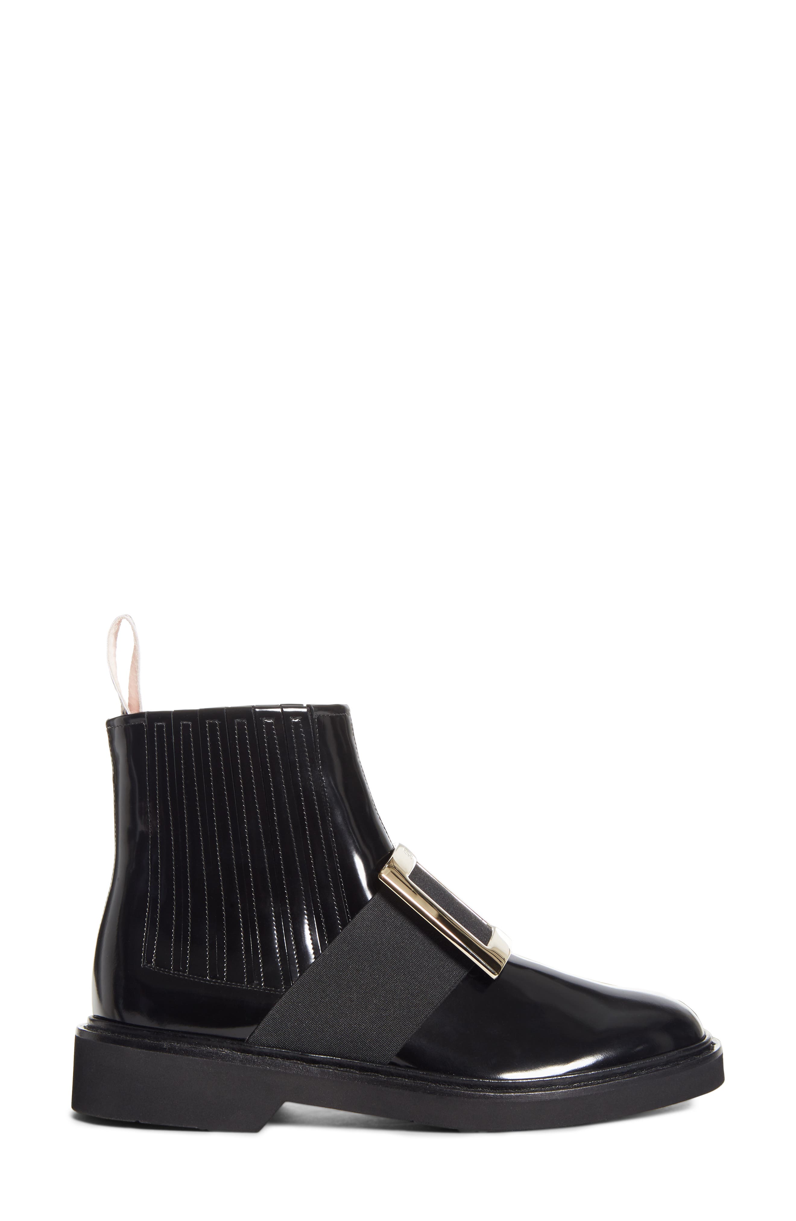 Roger Vivier Viv Rangers Chelsea Boot, Alternate, color, Black