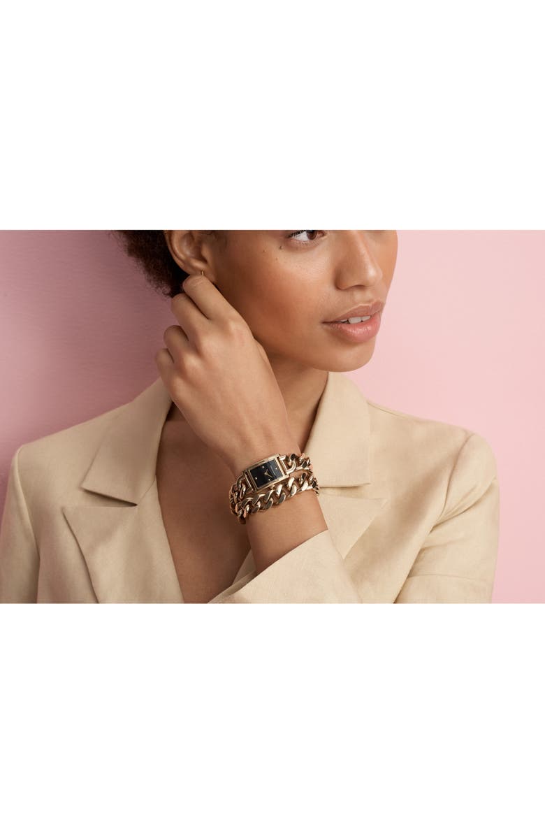 Rebecca Minkoff Moment Chain Wrap Bracelet Watch, 19mm x 30mm, Alternate, color, 