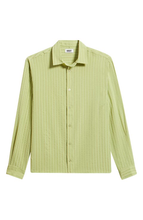Jordan Stripe Seersucker Button-Up Shirt
