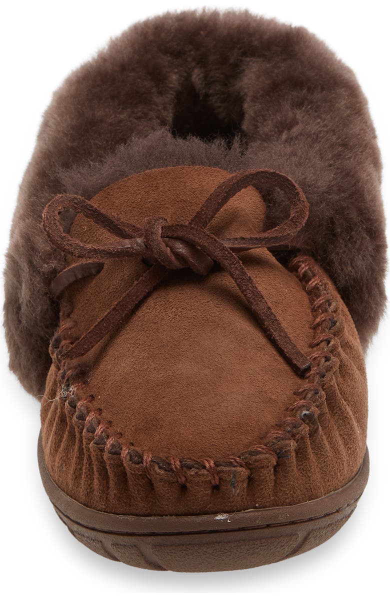 L.L.Bean Wicked Good Genuine Shearling Moccasin Slipper, Alternate, color,