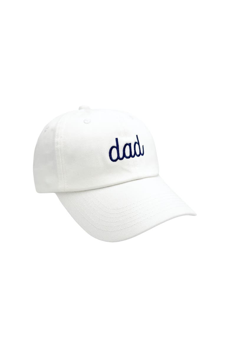 Bits & Bows Dad Adult Baseball Hat, Alternate, color, White
