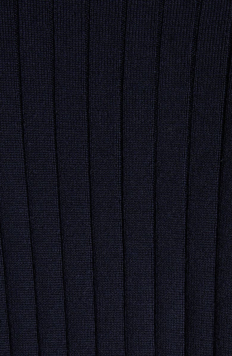 Bottega Veneta Rib Wool Cardigan, Alternate, color, 4140 Abyss