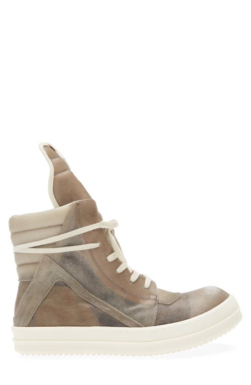 Rick Owens Geobasket High Top Sneaker In Dust/milk/milk