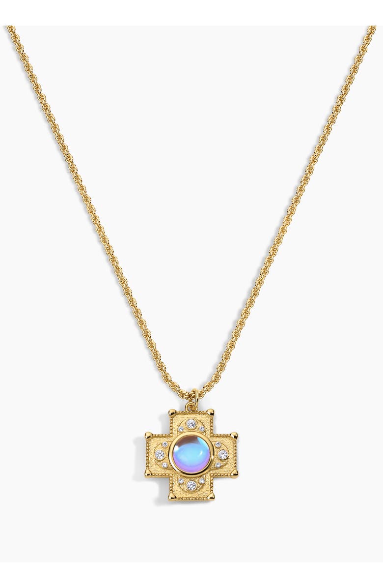 Electric Picks Chambers Vintage Cross Necklace, Main, color, Gold