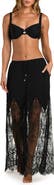L'AGENCE Sharon Lace Trim Cover-Up Wide Leg Pants